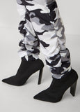 Ruched Camo Print Joggers