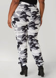 Ruched Camo Print Joggers