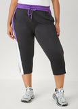 Side Split Colorblock Capris