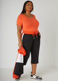 Striped High Waist Capris