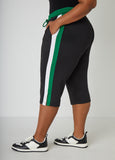 High Waist Striped Capris