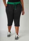 High Waist Striped Capris