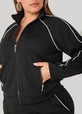 Piped French Terry Track Jacket