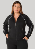 Piped French Terry Track Jacket