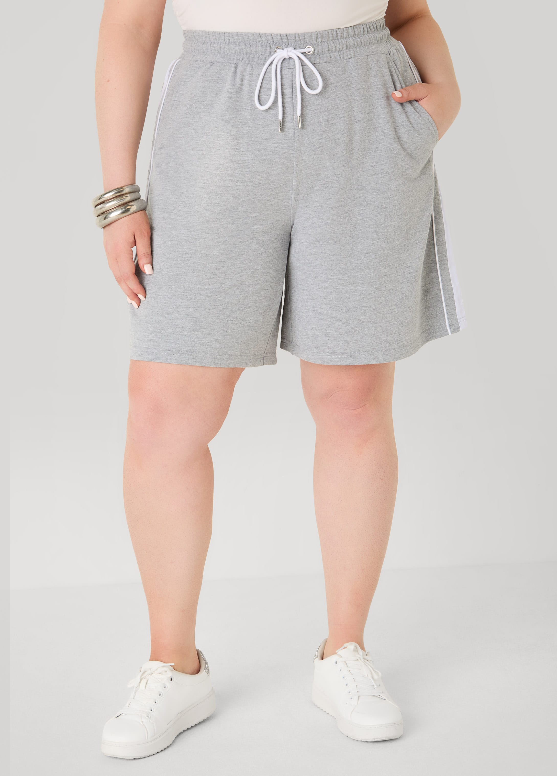 Piped French Terry Shorts