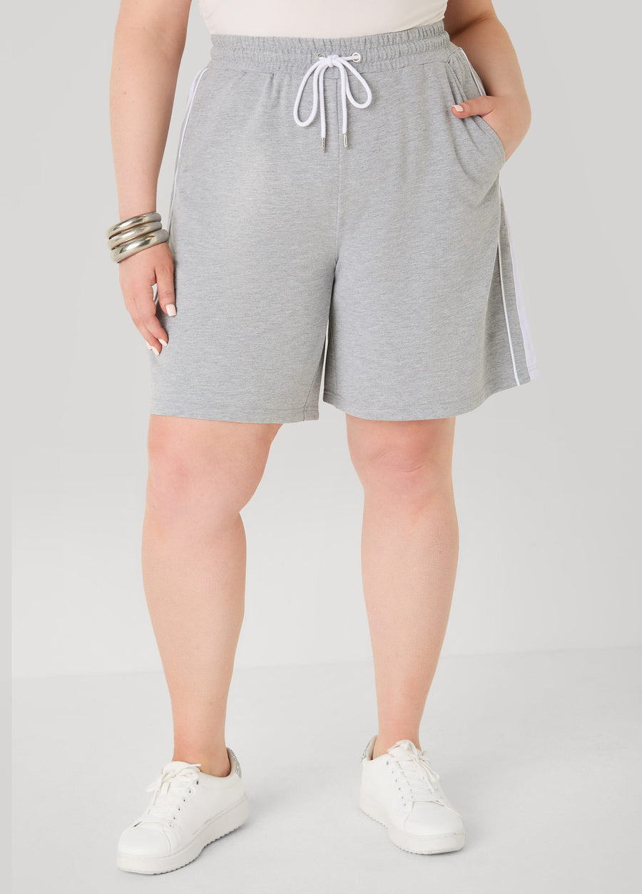 Piped French Terry Shorts
