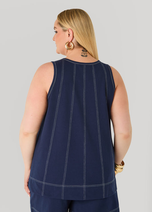 Seam Detailed Swing Top