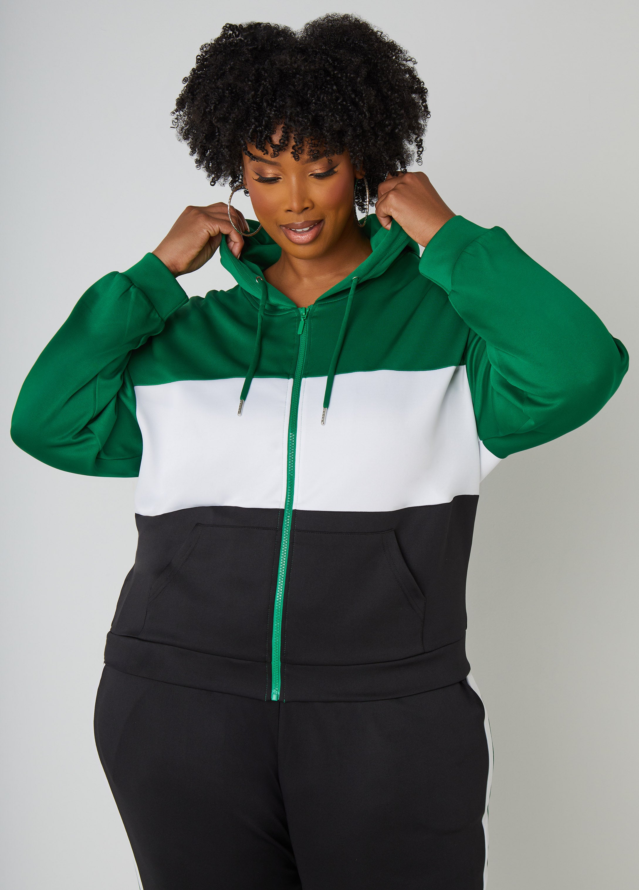 Hooded Colorblocked Jacket