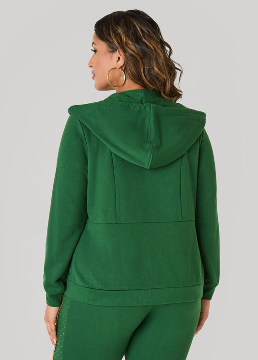 Studded French Terry Hoodie