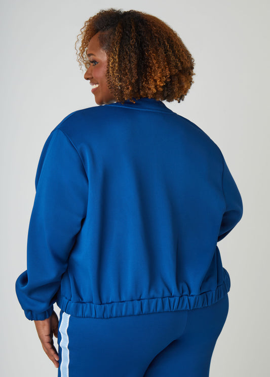 Embroidered Pique Track Jacket