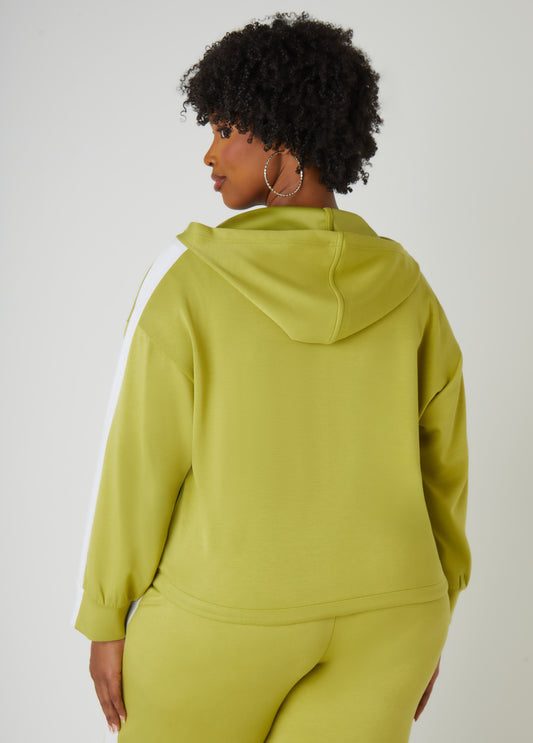 Hooded Faux Wrap Top