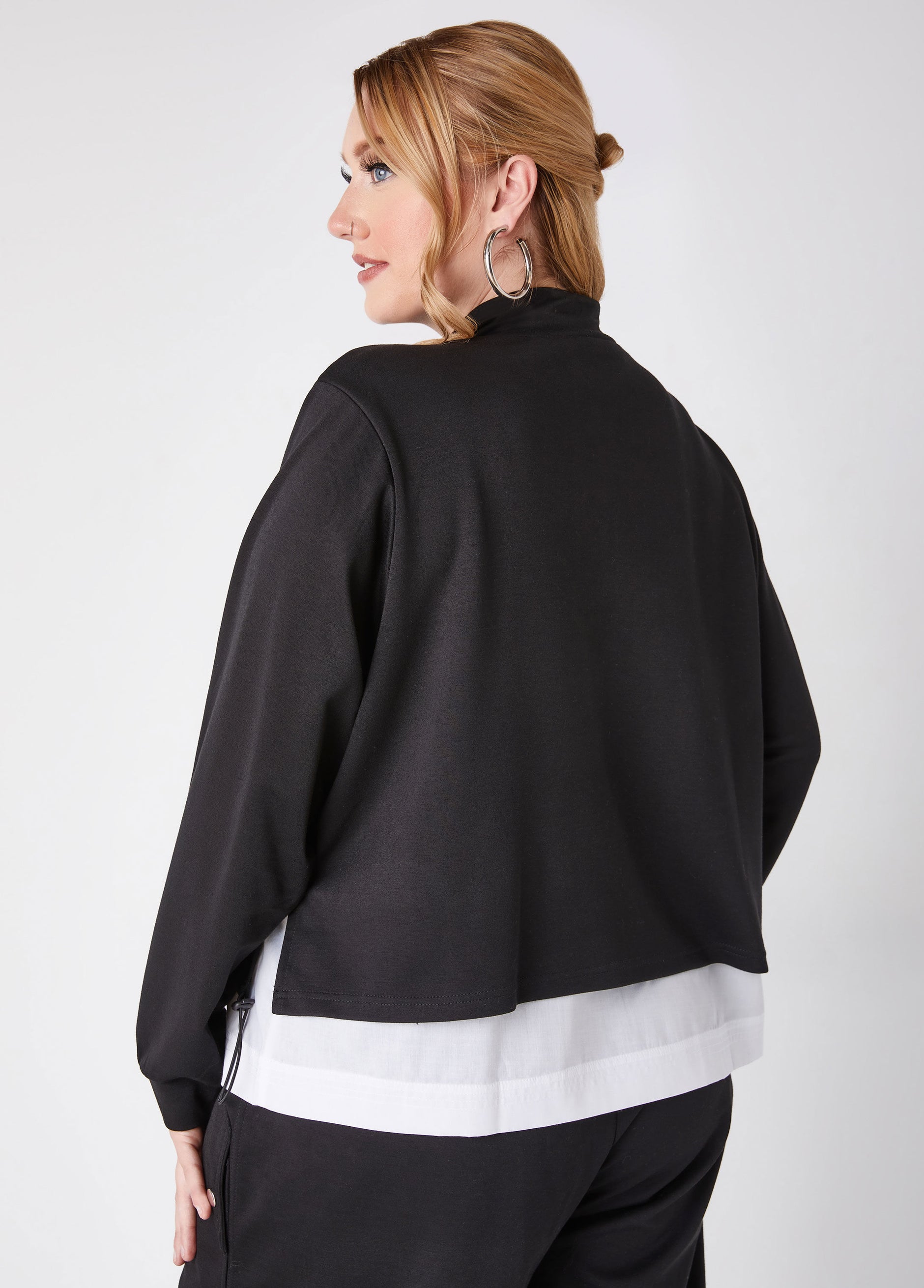 Plus Size Layered Activerwear Top 2000 fashion Y2K
