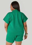 Ribbed Zip Front Pullover