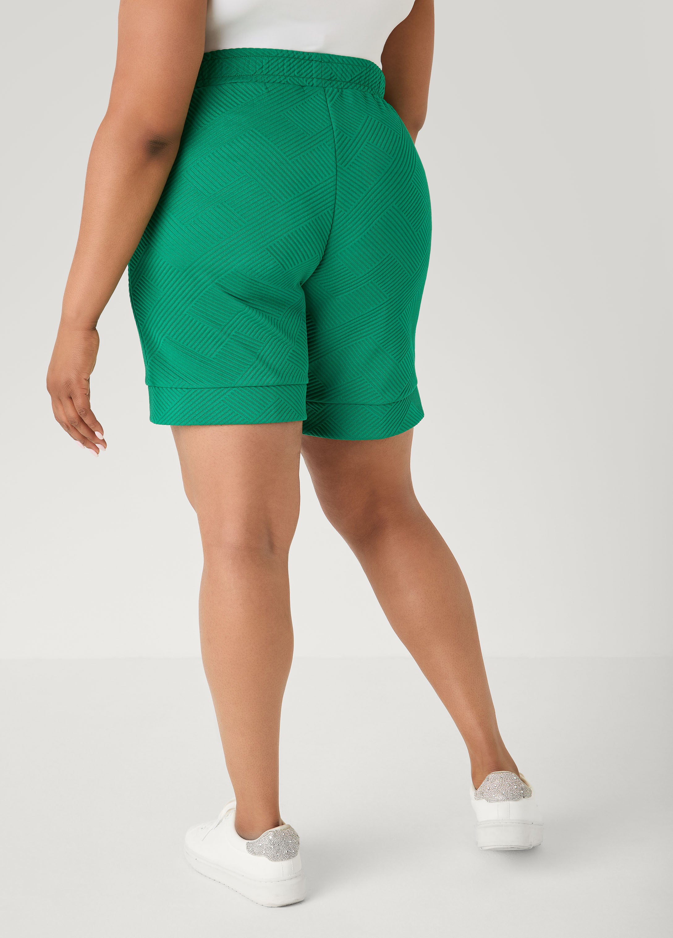 Ribbed Pull On Shorts