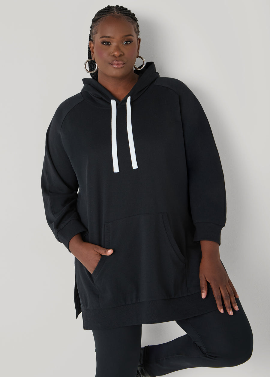 Plus Size Oversized Side Split Hoodie
