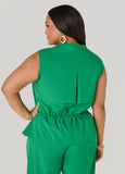 Storm Flap Drawstring Waist Vest