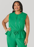 Storm Flap Drawstring Waist Vest