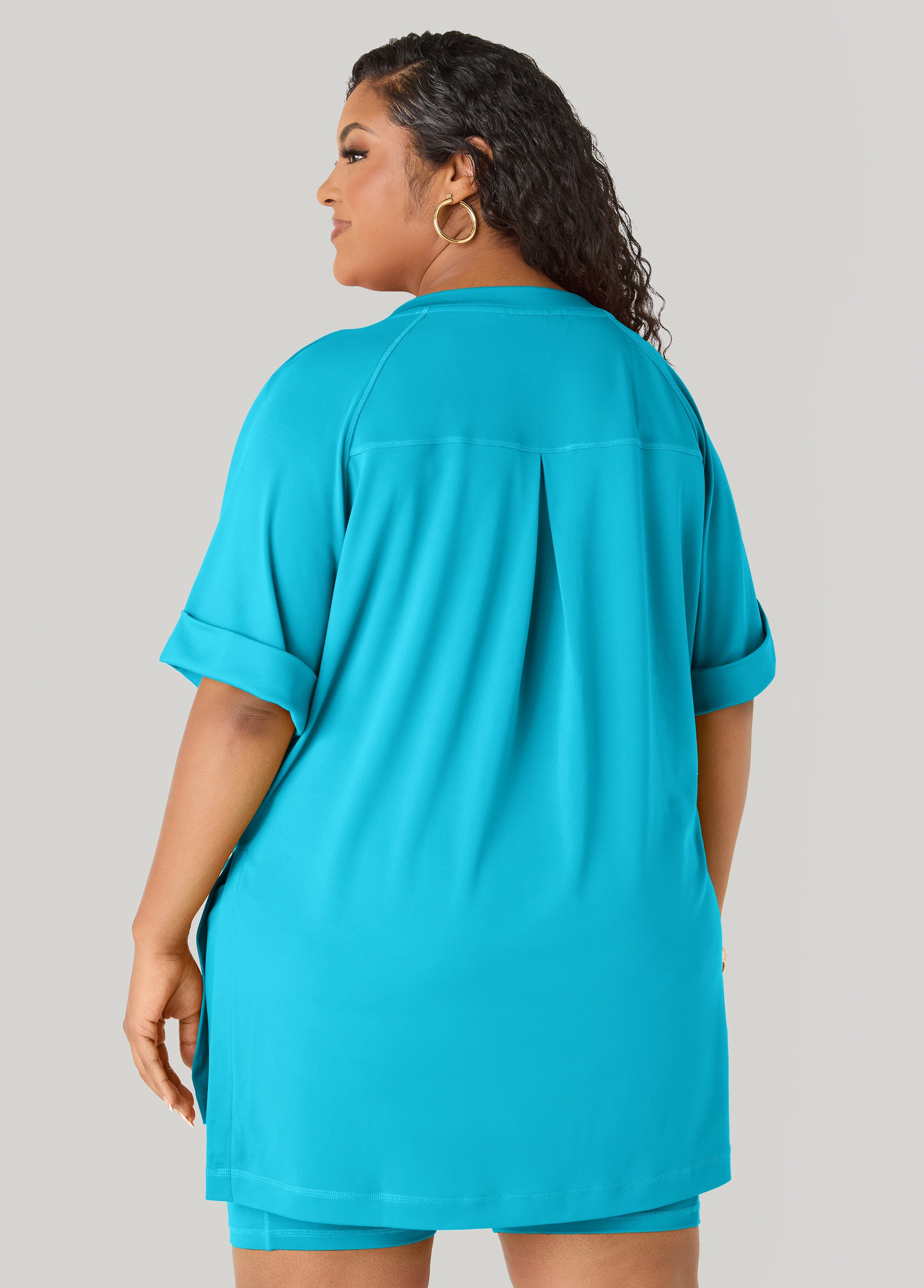 Side Split Athletic Knit Top