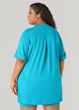 Side Split Athletic Knit Top