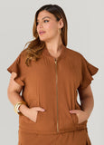Ruffle Sleeved Track Jacket