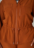 Zip Front Drawstring Jacket