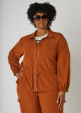 Zip Front Drawstring Jacket