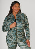 Camo Print Track Jacket