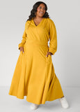 Side Split Drawstring Maxi Skirt