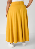 Side Split Drawstring Maxi Skirt