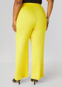 Pintucked High Waist Track Pants