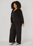 Ribbed Pull On Wide Leg Pants
