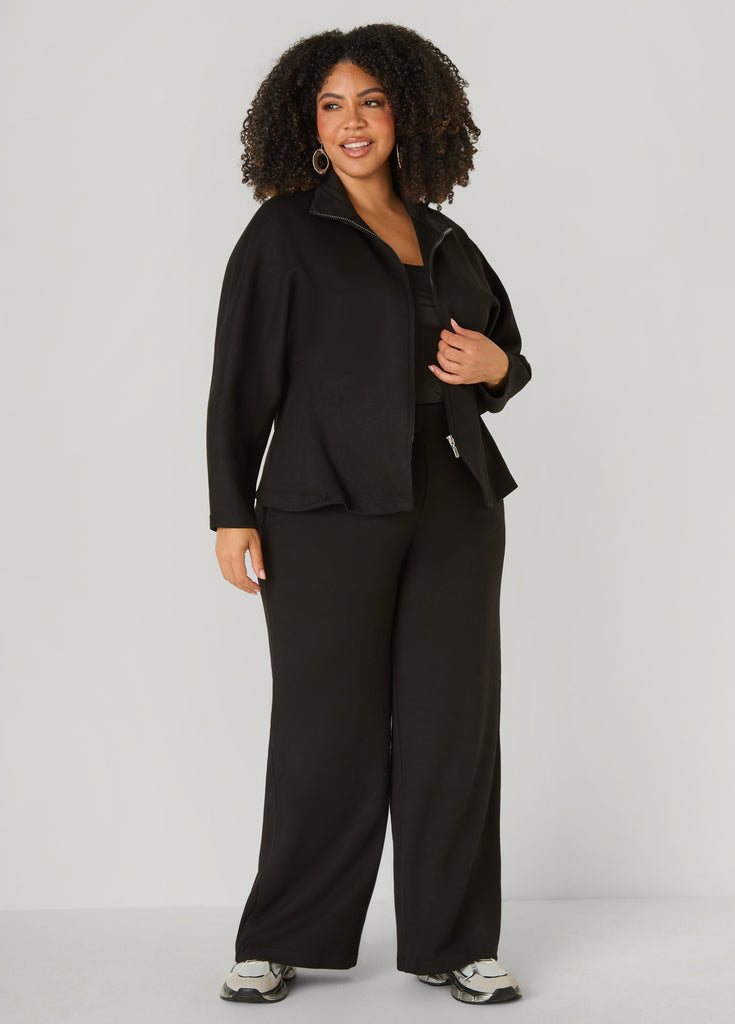 Ribbed Luxe Soft Scuba Wide Leg Pants – Ashley Stewart