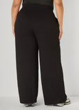 Ribbed Pull On Wide Leg Pants