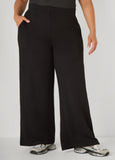 Ribbed Pull On Wide Leg Pants