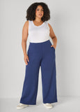 Pull On Ribbed Wide Leg Pants