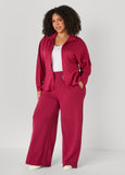 Pull On Ribbed Wide Leg Pants