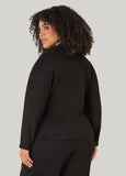 Peplum Ribbed Paneled Jacket