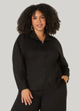 Peplum Ribbed Paneled Jacket
