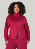 Ribbed Paneled Peplum Jacket