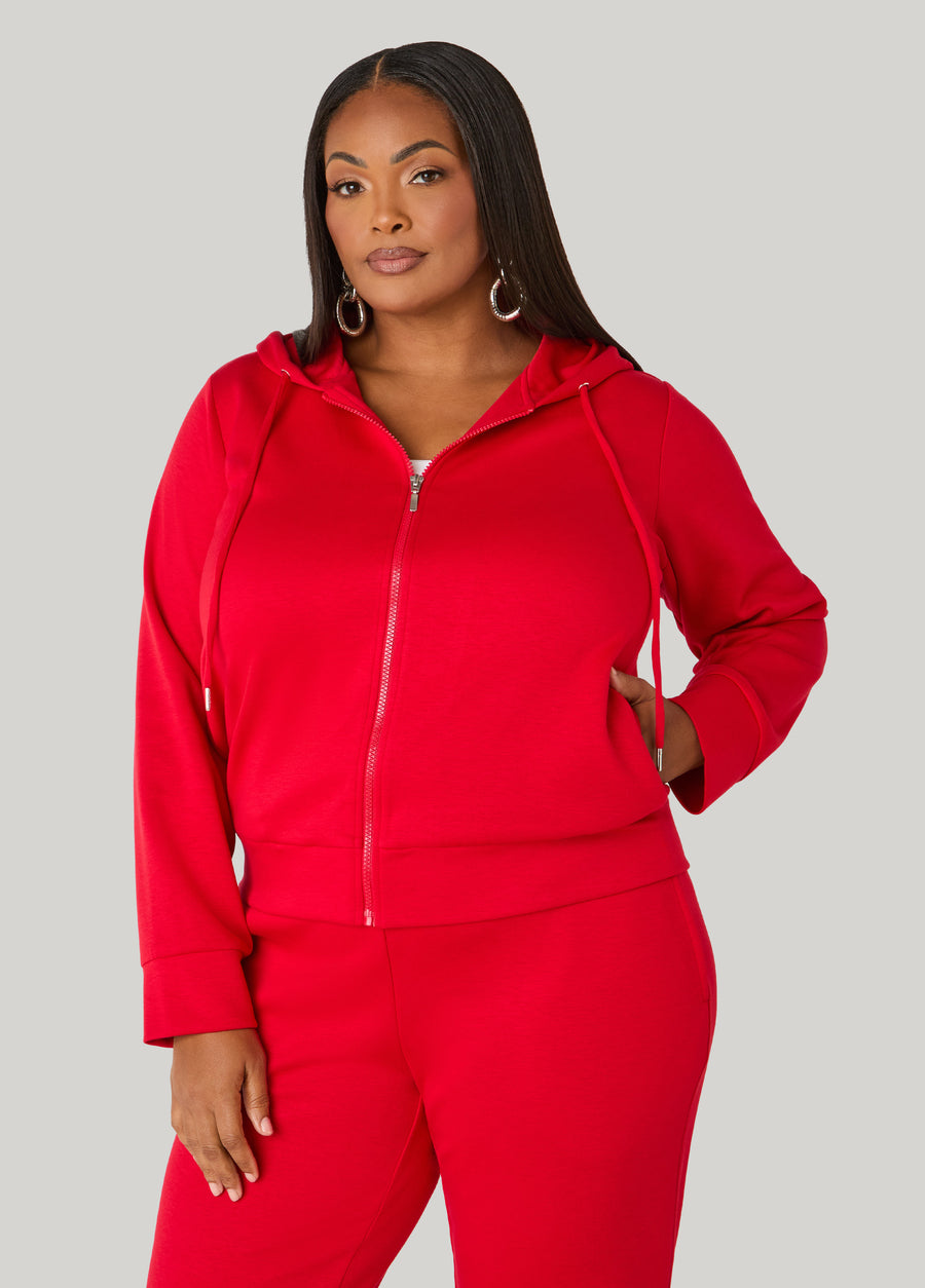 Luxe Soft Scuba Hooded Jacket