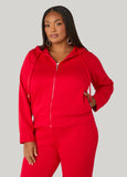 Luxe Soft Scuba Hooded Jacket
