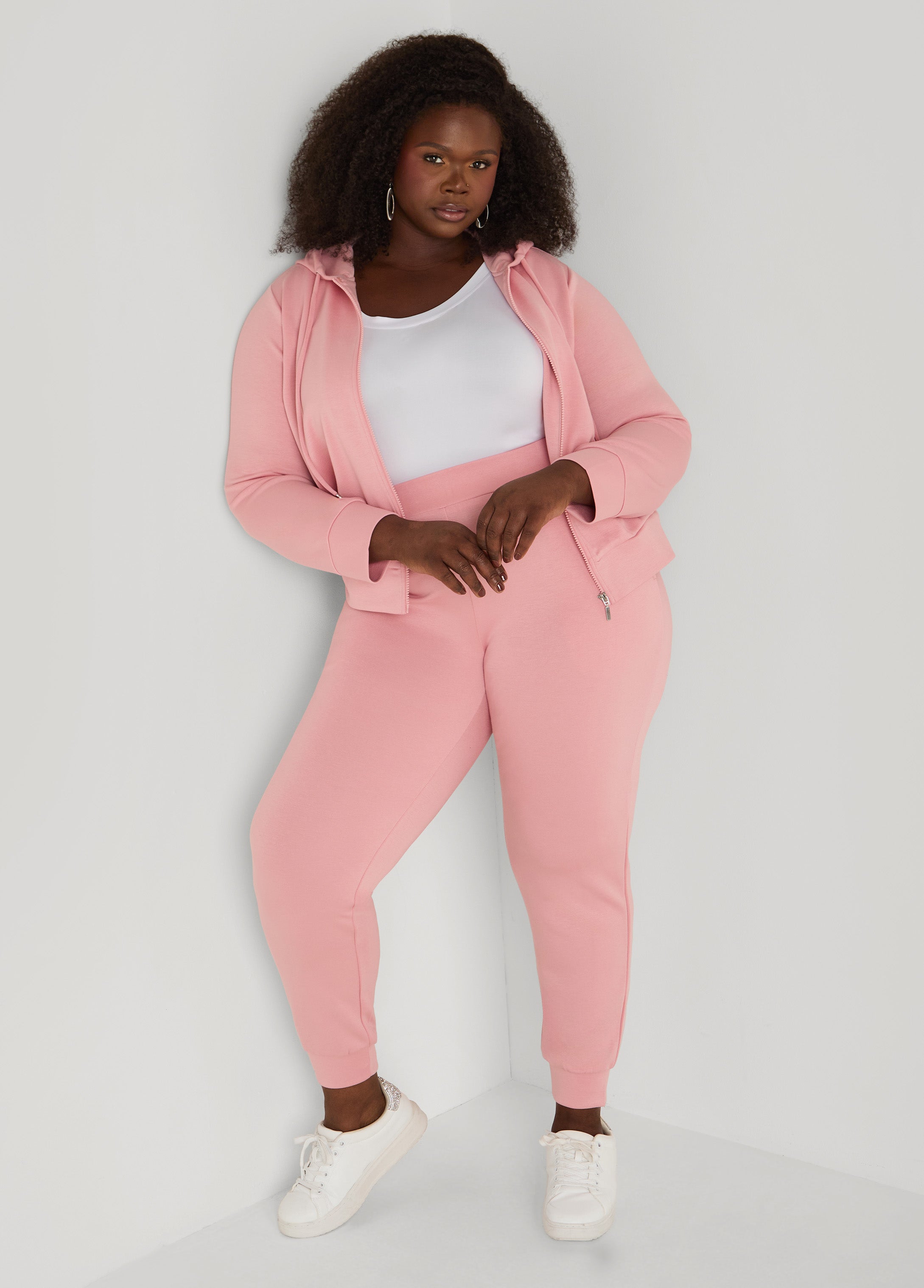 Luxe Soft Scuba Hooded Jacket – Ashley Stewart