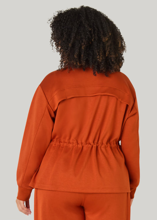 Luxe Soft Scuba Drawstring Jacket