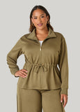Drawstring Ponte Jacket