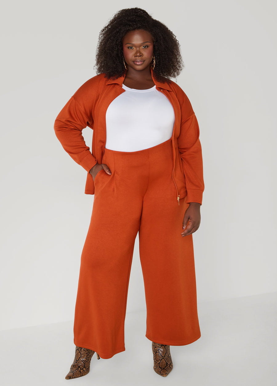Pleated Luxe Soft Scuba Pants