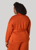 Belted Luxe Soft Scuba Jacket