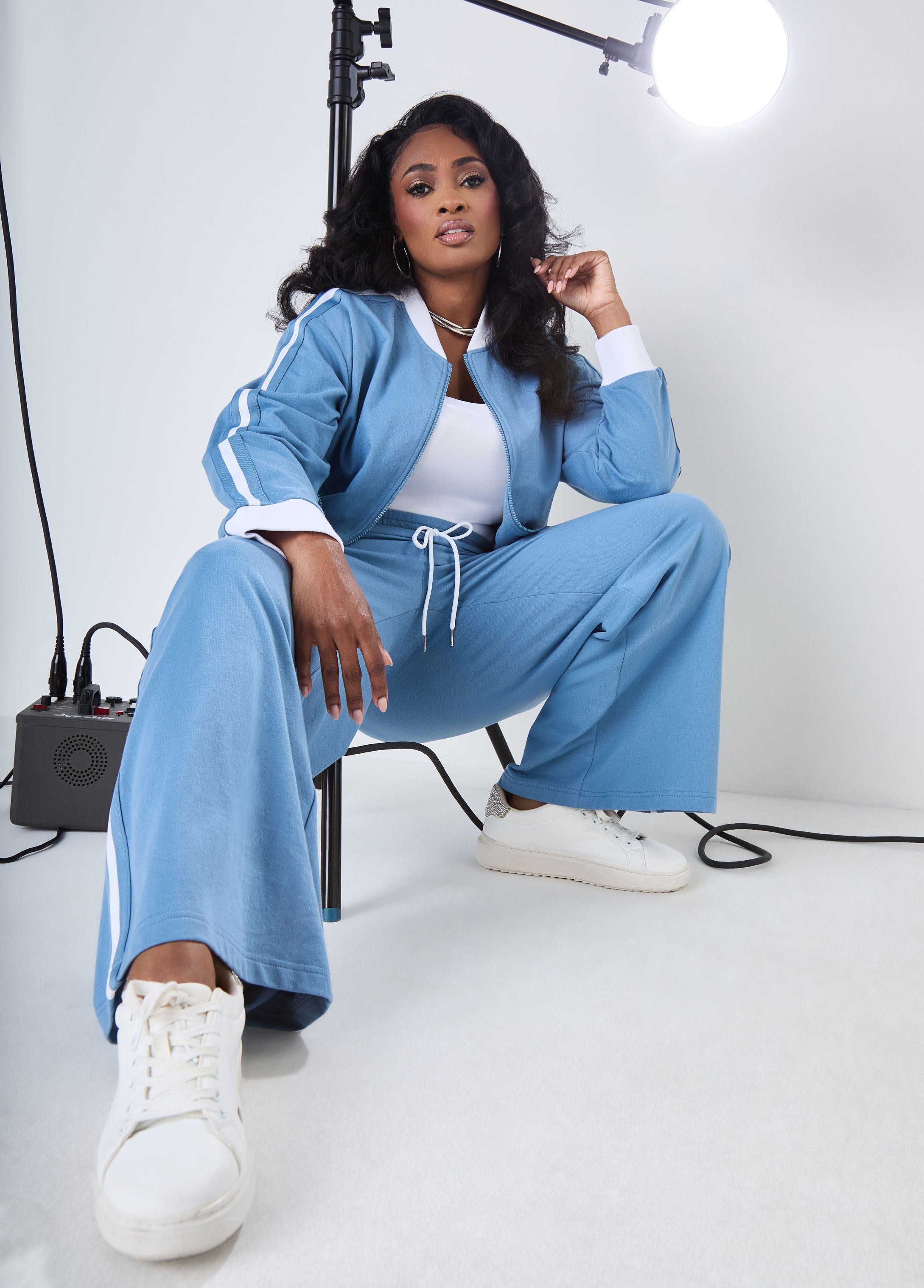 Striped French Terry Track Pants