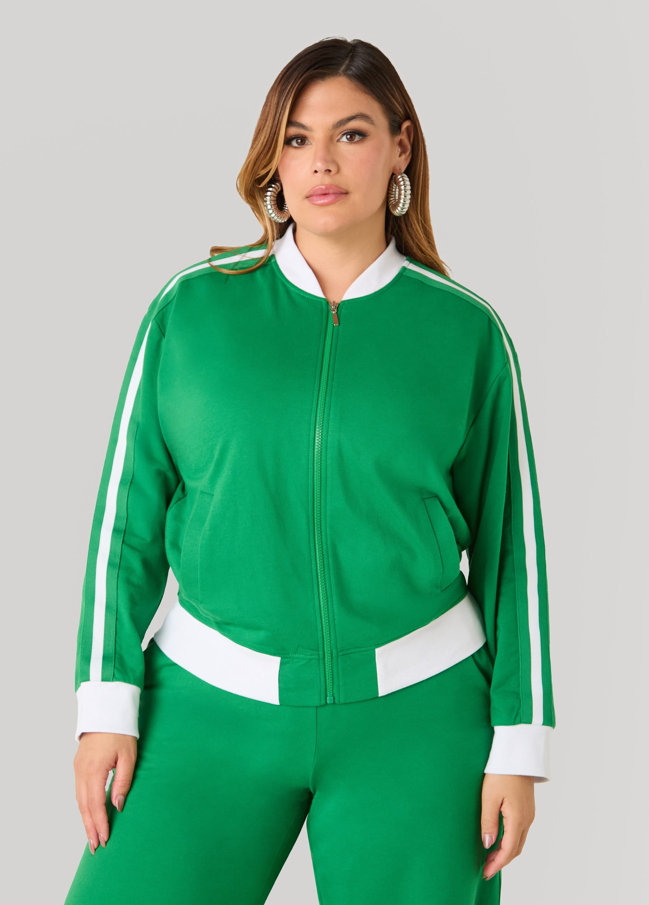 Stripe French Terry Track Jacket
