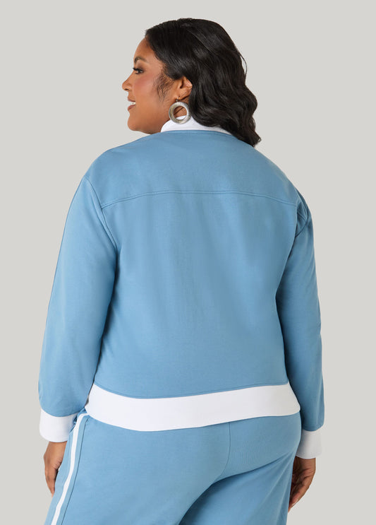 Striped French Terry Track Jacket