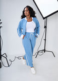 Striped French Terry Track Jacket